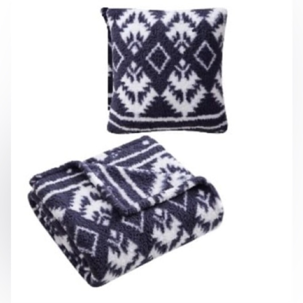 Birch Trail Throw Blanket & Pillow Set( brand new open box)